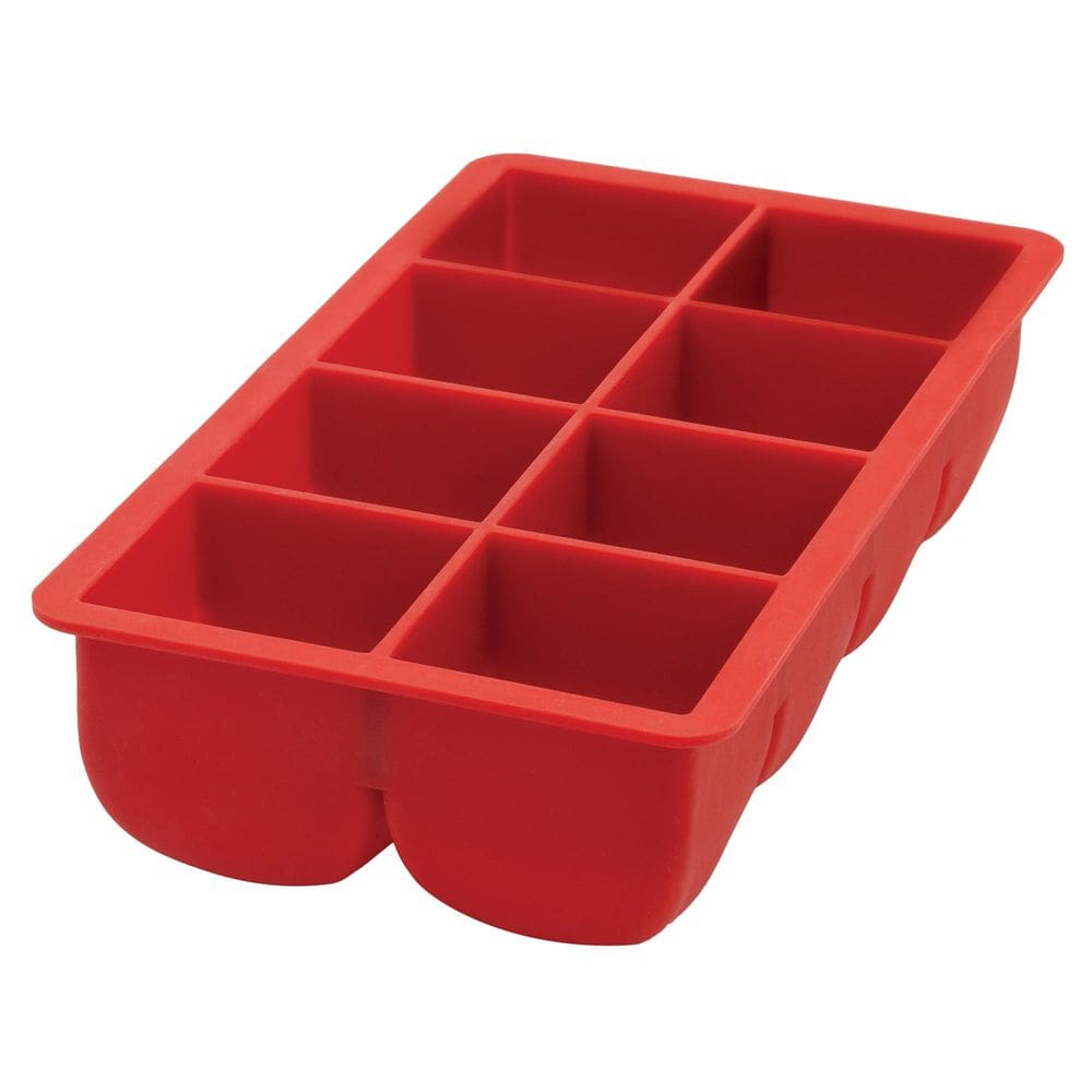 Bandeja de cubos de gelo HIC Kitchen Big Block Silicone 8 cubos grandes