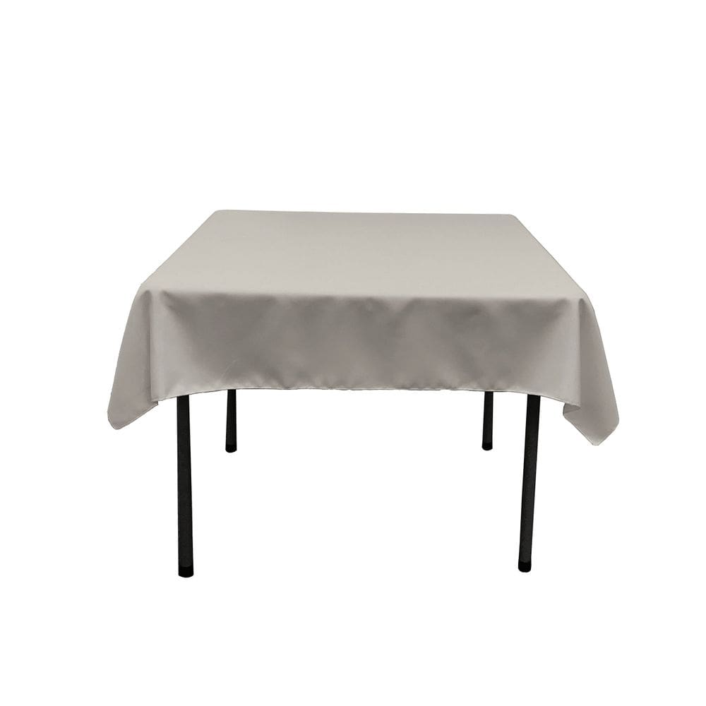 Toalha de mesa LA Linen Poliéster Poplin Quadrada 132x132cm Cinza