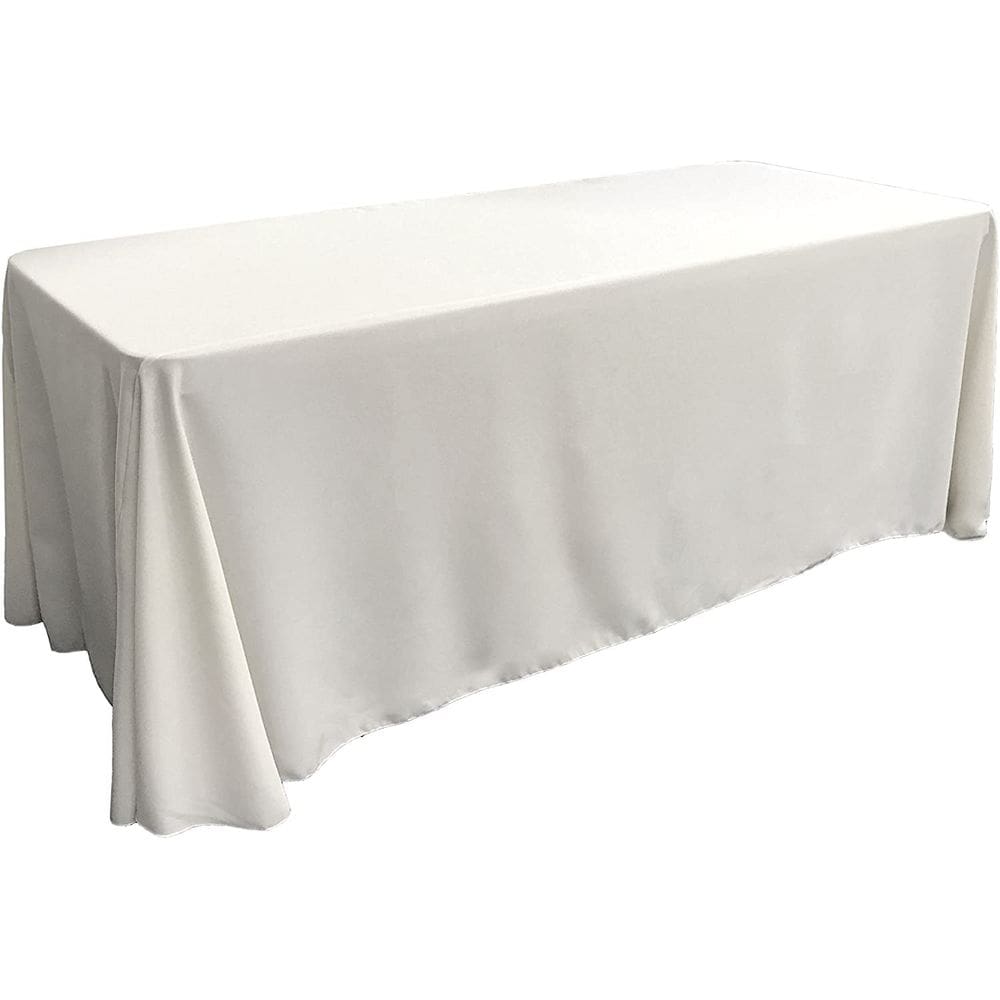 Toalha de mesa LA Linen Poliéster Popeline Lavável 90x132cm Branca