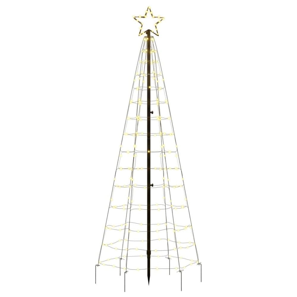 Árvore de Natal de metal ao ar livre Benzara 183 cm LED 8 Efeitos 220V