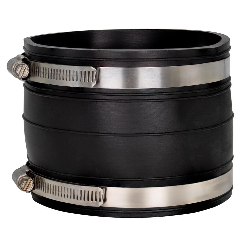 Acoplamento flexível de PVC Fernco P1060-44 e encanamento de soquete de 4”