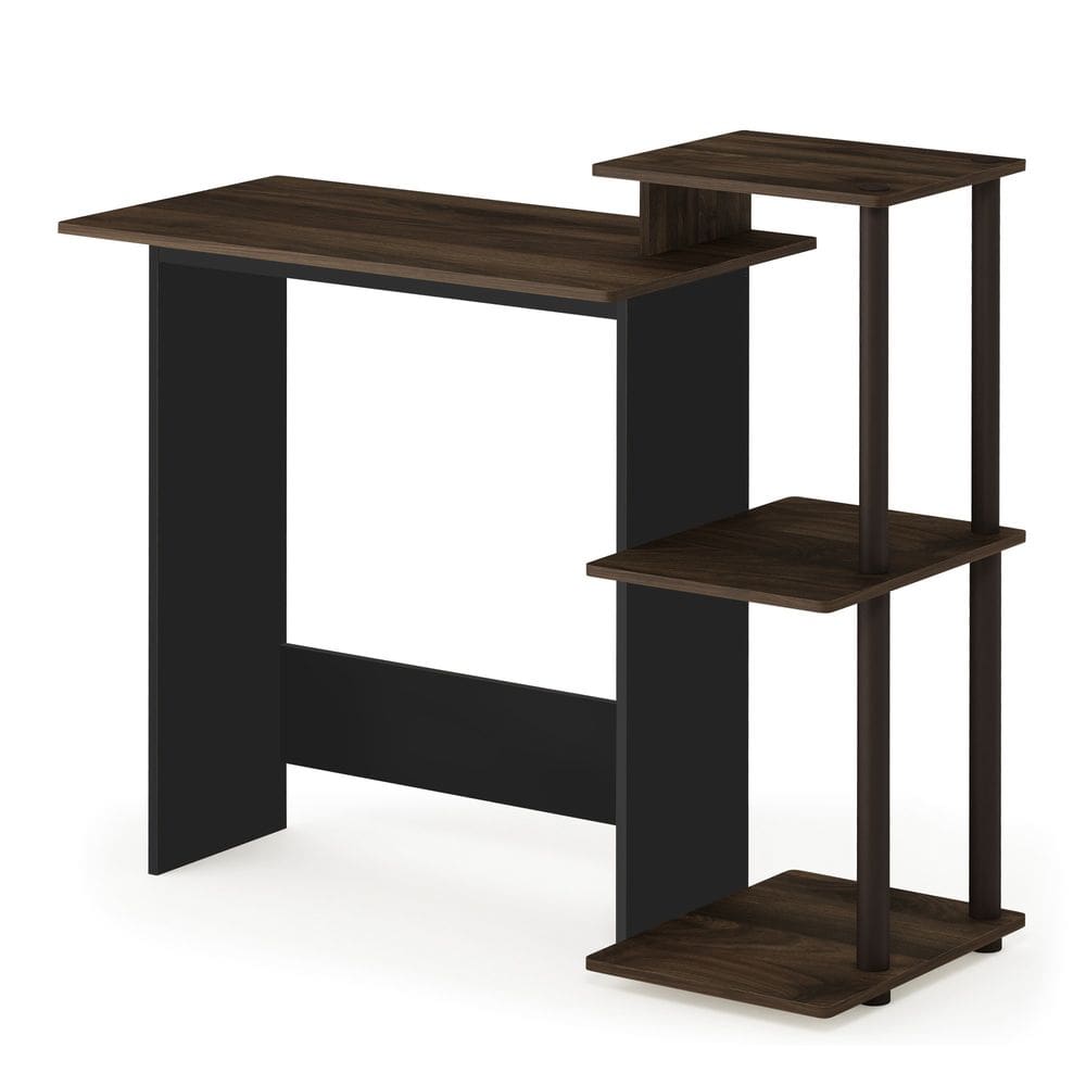 Mesa de computador Furinno Efficient Home com prateleiras