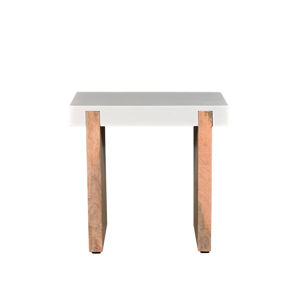 Mesa lateral TUP Urban Port Kerry 51 cm de madeira de manga branca