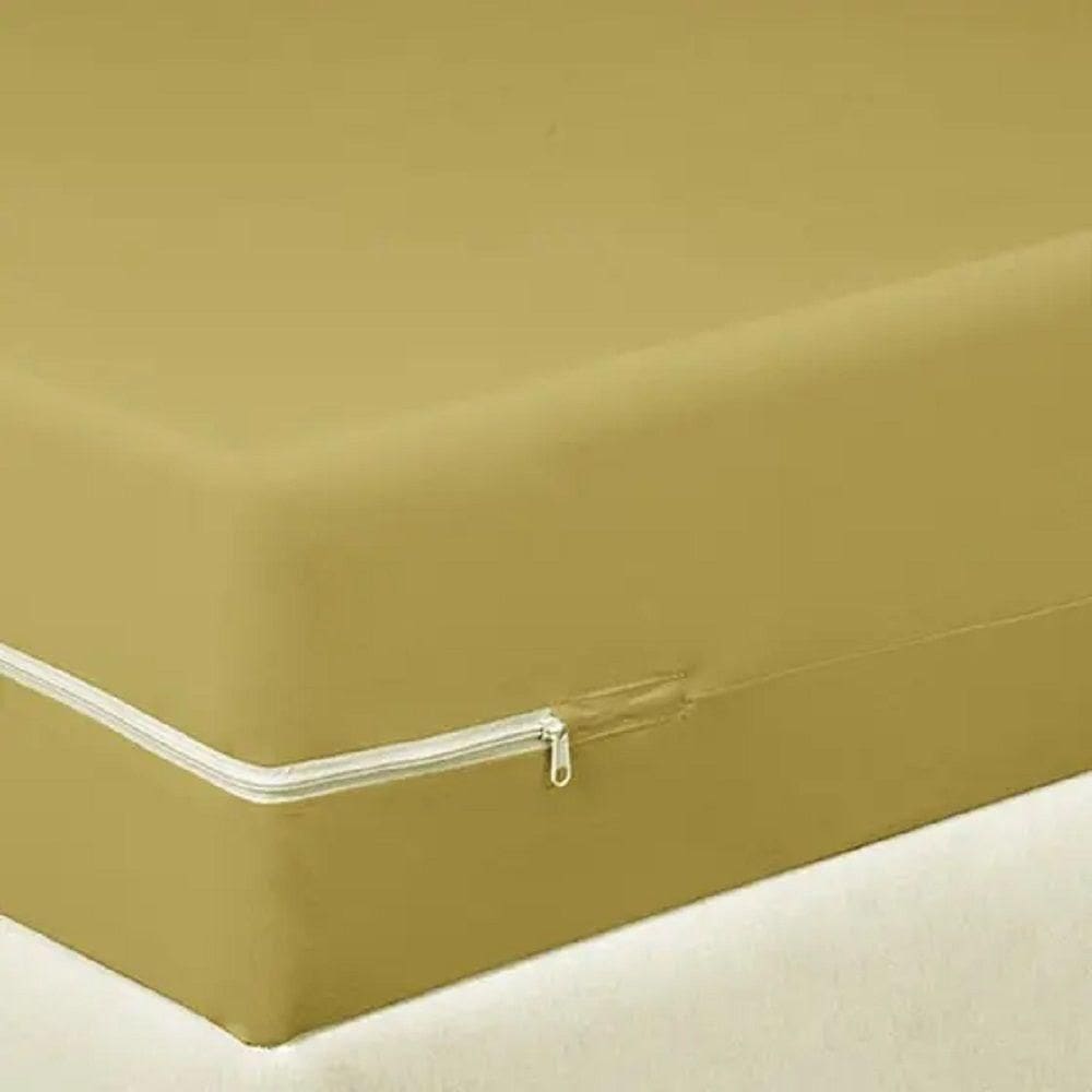 Capa Para Colchão Solteiro Tecebem Bege