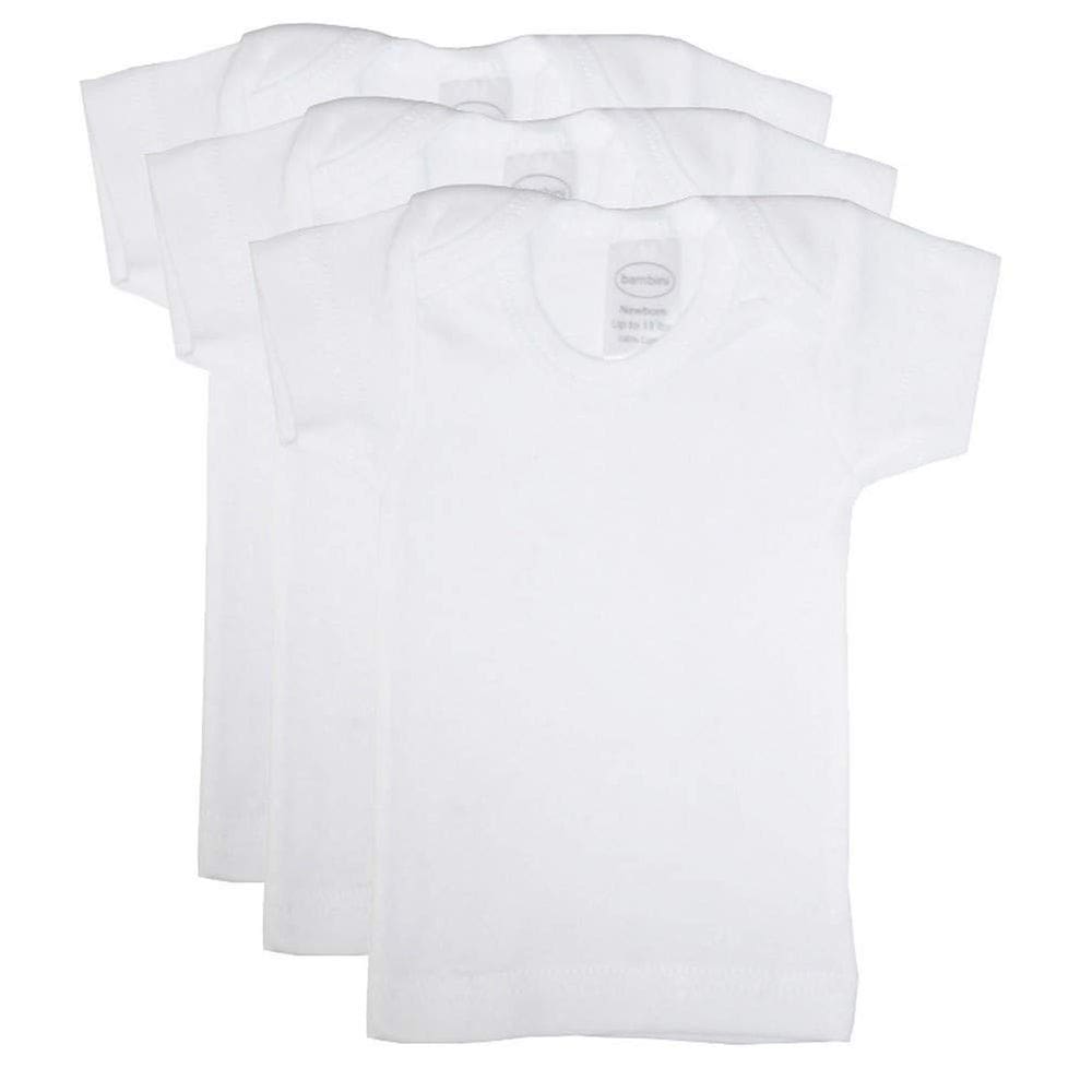 Camiseta bambini Baby Boys Girls Unissex de manga curta branca