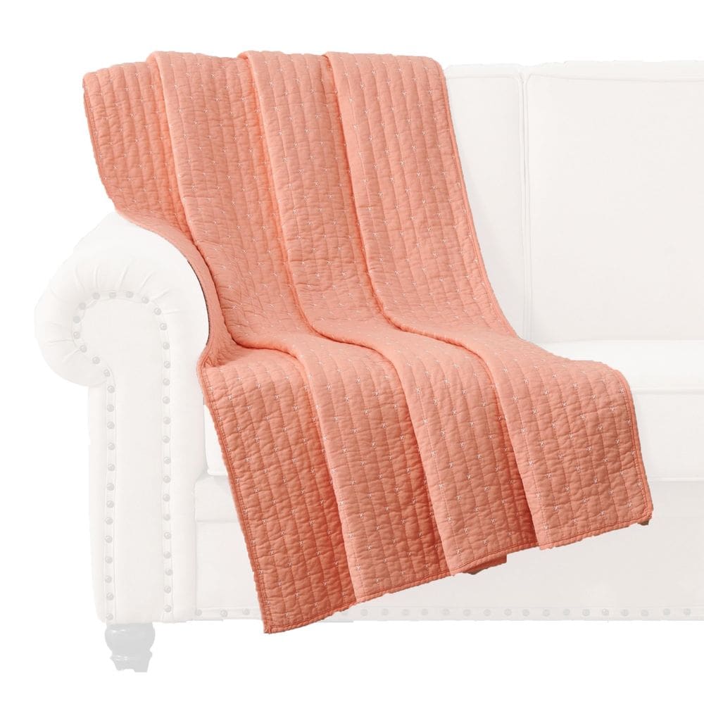 Manta acolchoada Benzara Xumi 127x152 cm rosa coral