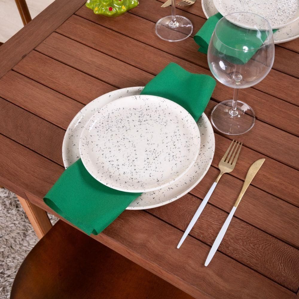 Kit Guardanapos Basic 2 Peças 35cm X 35cm Tecido Oxford 100% Poliéster - Verde