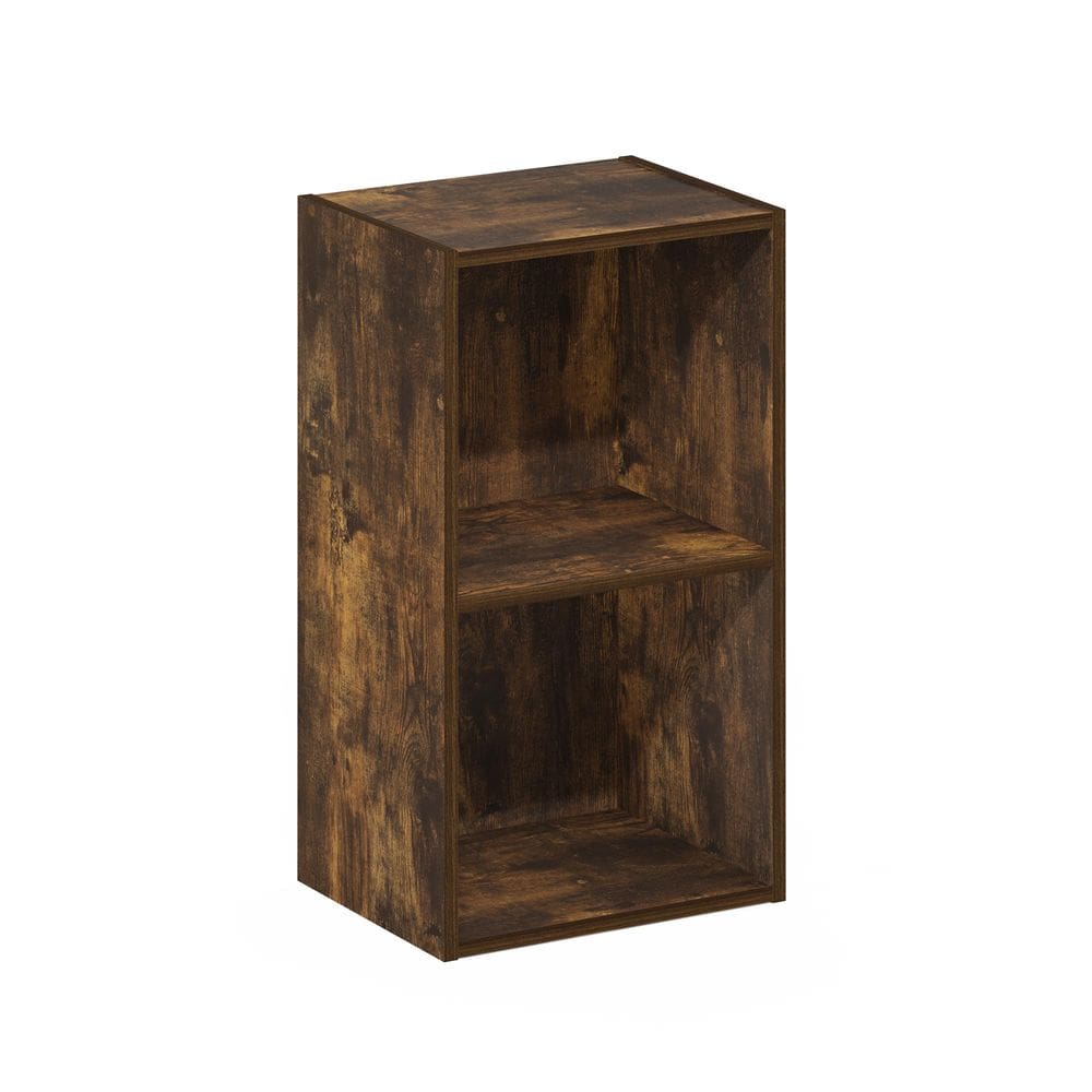 Estante de livros Furinno Pasir, prateleira aberta de 2 camadas, Amber Pine