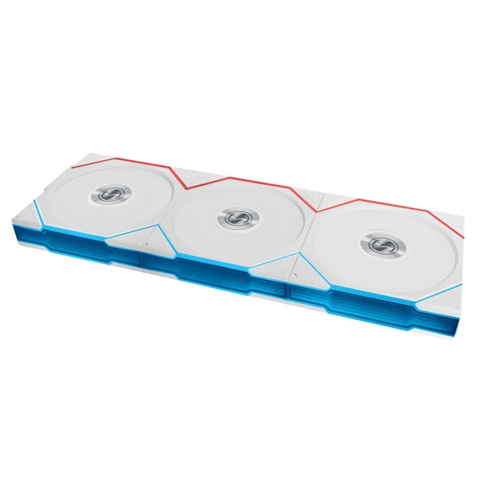 Ventilador Lian Li UNI TL Wireless 120, pacote triplo, branco, 12RTL1W3W