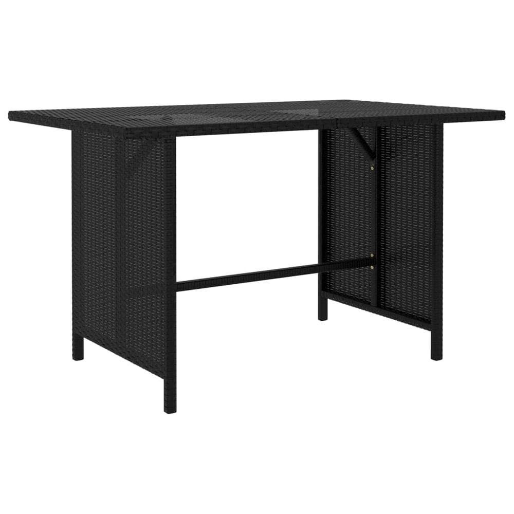 Mesa de jantar ao ar livre vidaXL Elegant Black PE Rattan