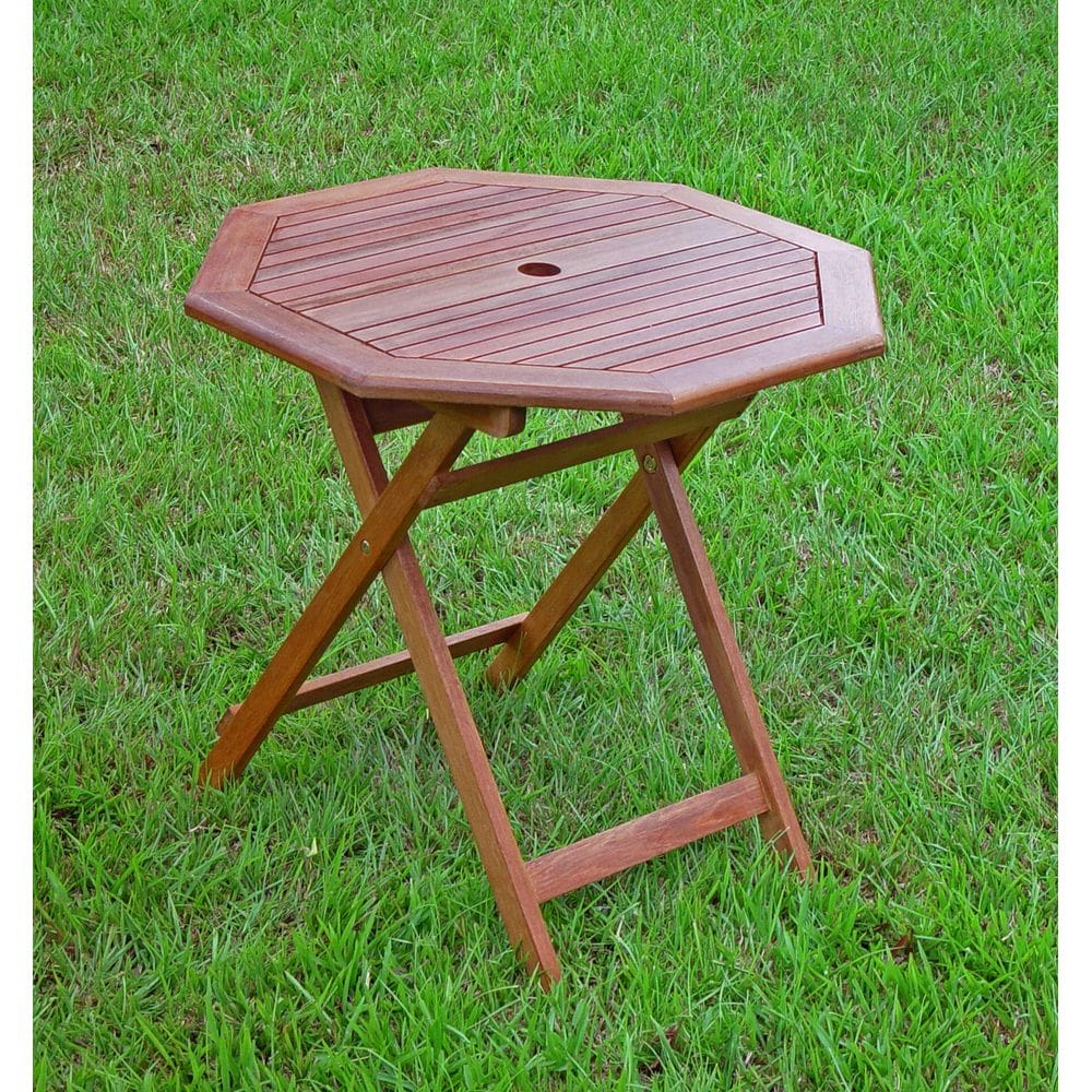Mesa dobrável International Caravan Acacia Octagonal Brown