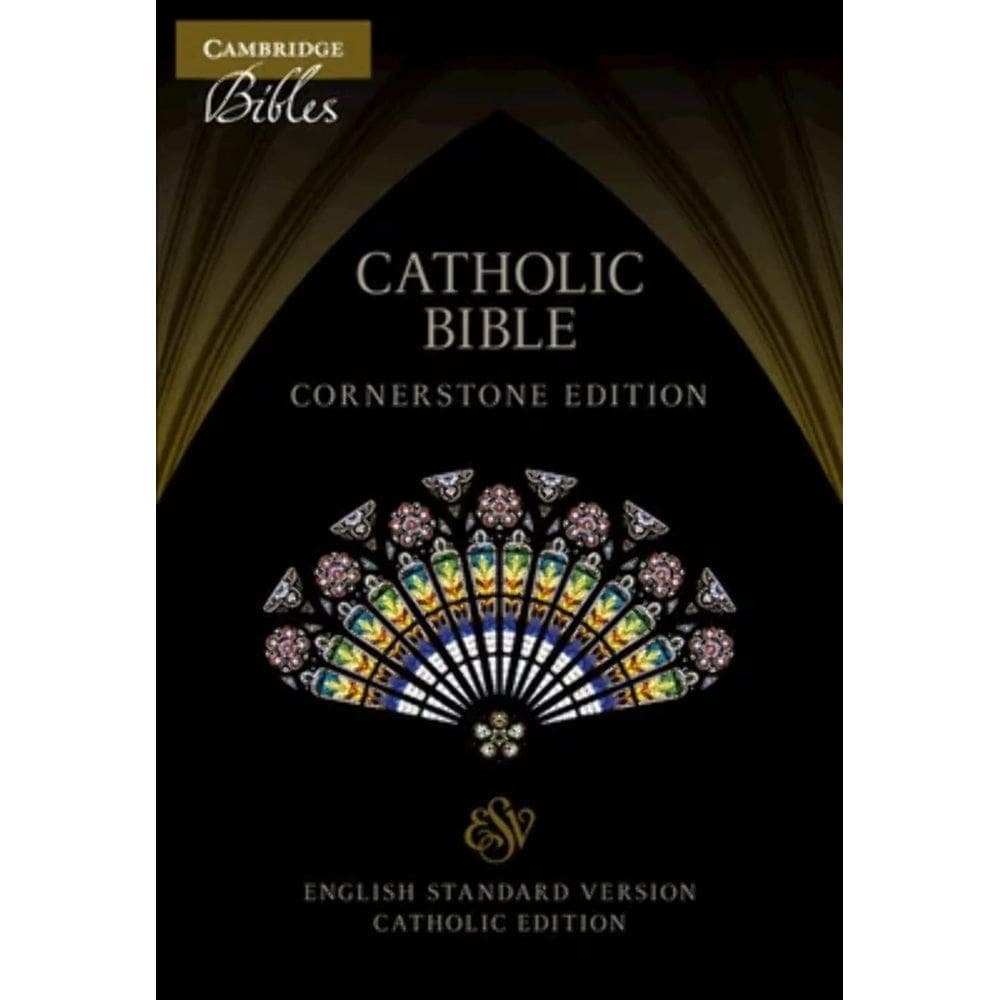 Bible Genérica ESV-CE Catholic Cornerstone Edition em couro preto