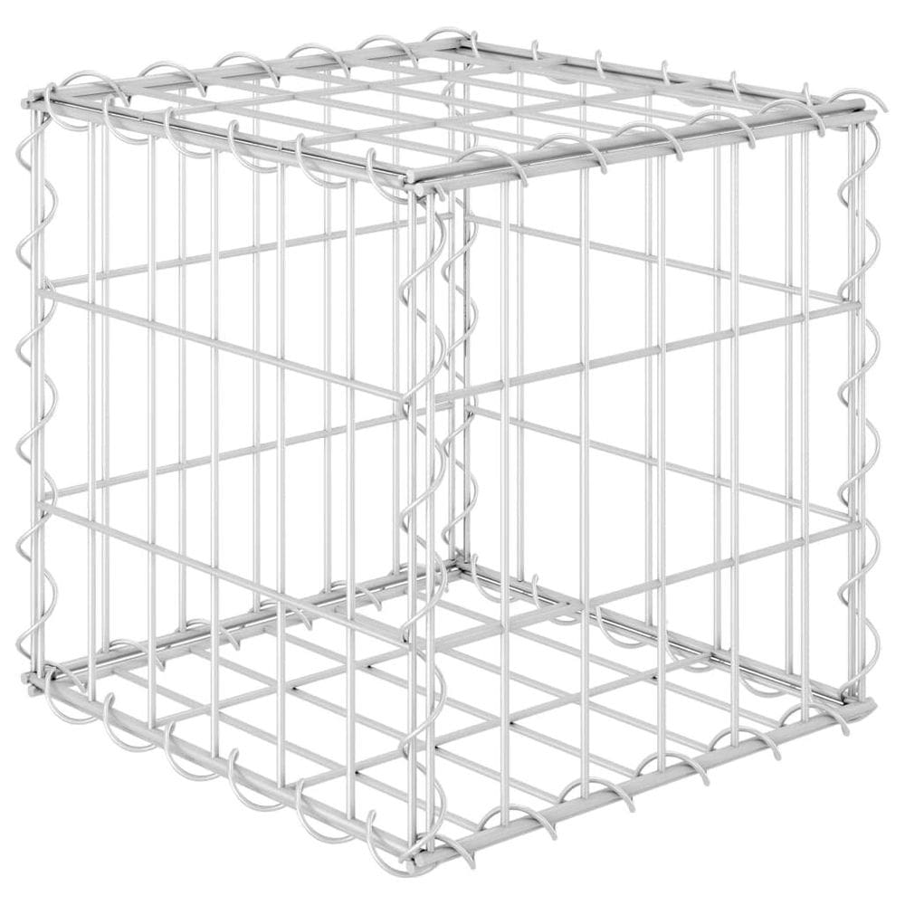 Cama elevada de gabião VidaXL Cube Steel Wire 30x30cm - Prata