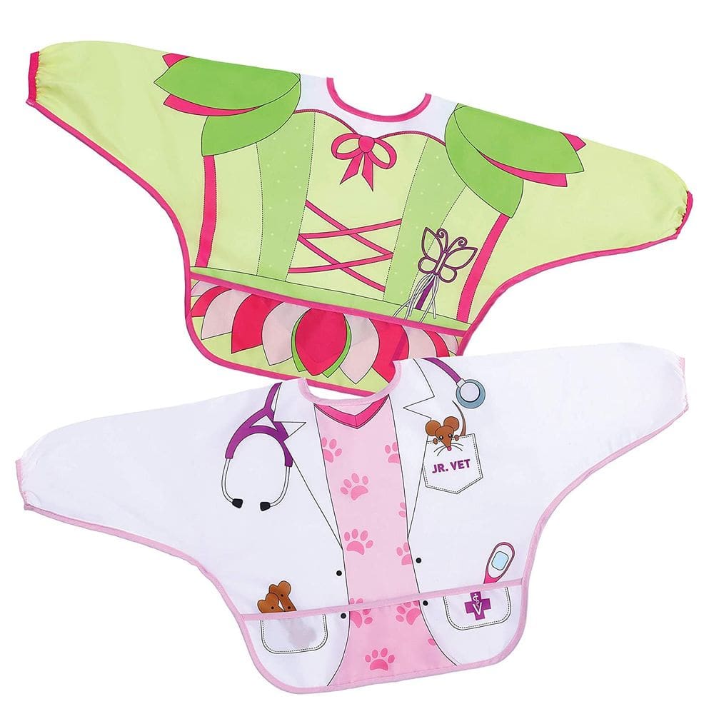 Blusas de bebê Character Bibs com mangas Dreambaby, pacote com 2 unidades, 6-24M