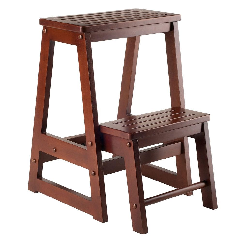Banqueta Winsome Beech Wood Double Antique Walnut