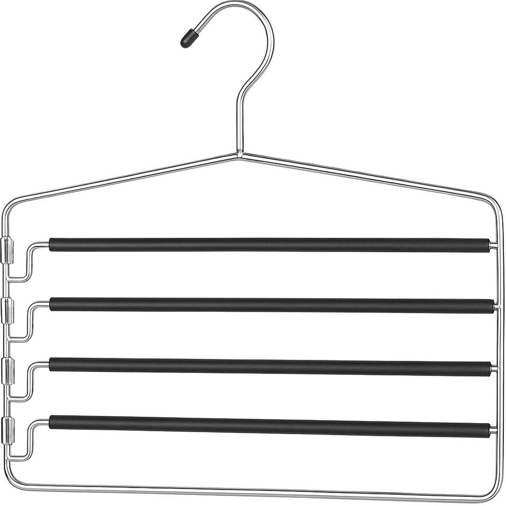 Cabide para calças de braço USTECH de 4 camadas com acolchoamento de espuma, pacote com 2