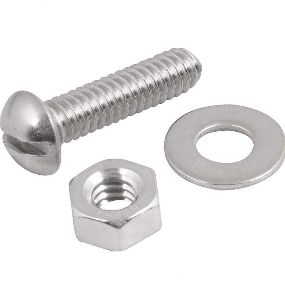 Parafuso Máquina.inox 1/4”x2”rd+po+ar Com 4 Vonder