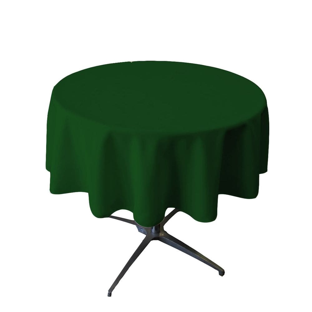 Toalha de mesa LA Linen Poliéster Poplin redonda 58cm Hunter Green