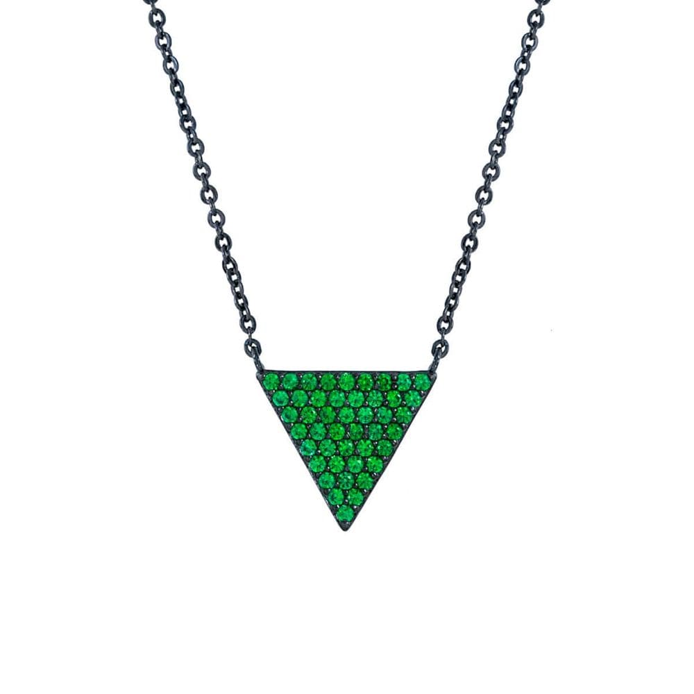 Colar ELEGANT CONFETTI Venice banhado a ouro preto 18k CZ