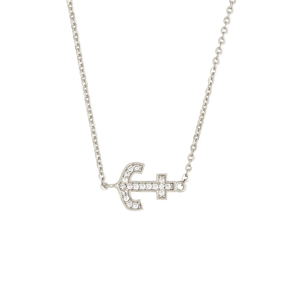 Colar ELEGANT CONFETTI Venice banhado a ouro branco 18k CZ