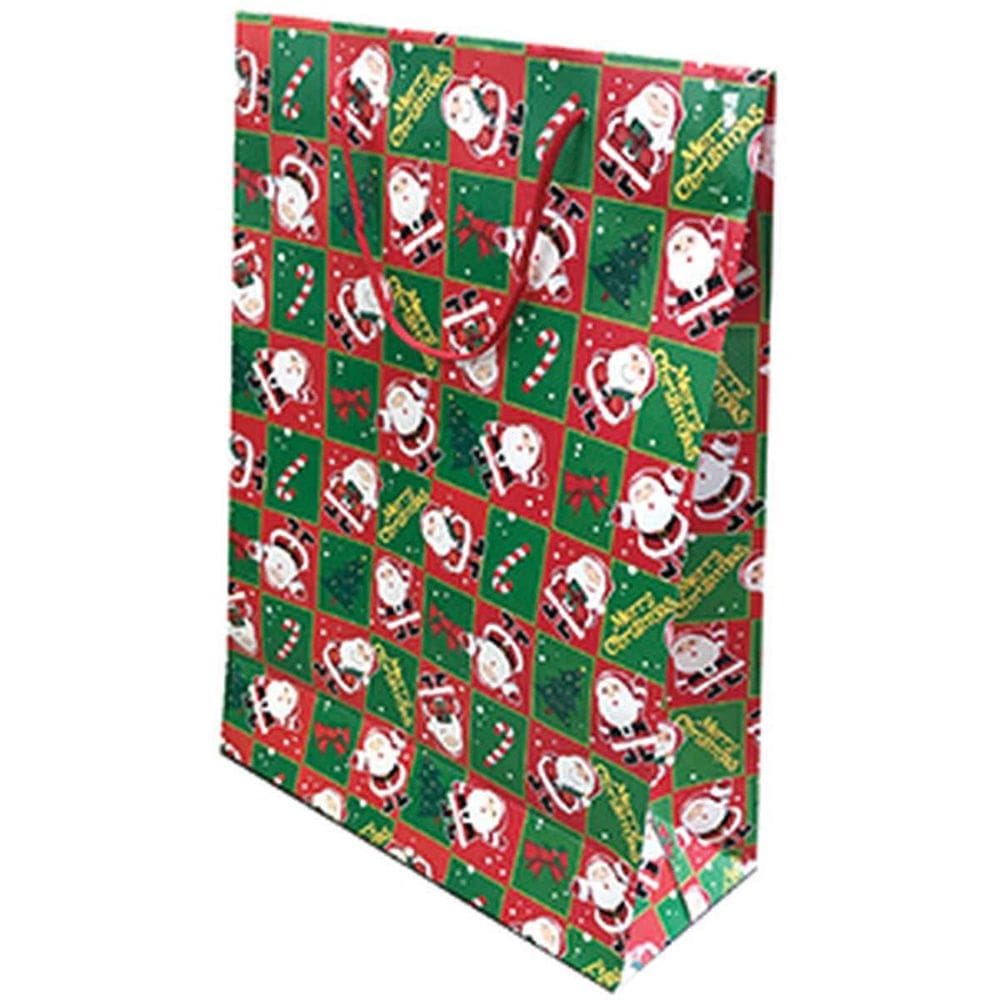 Sacola Para Presente Natal Grande 40X29X12Cm
