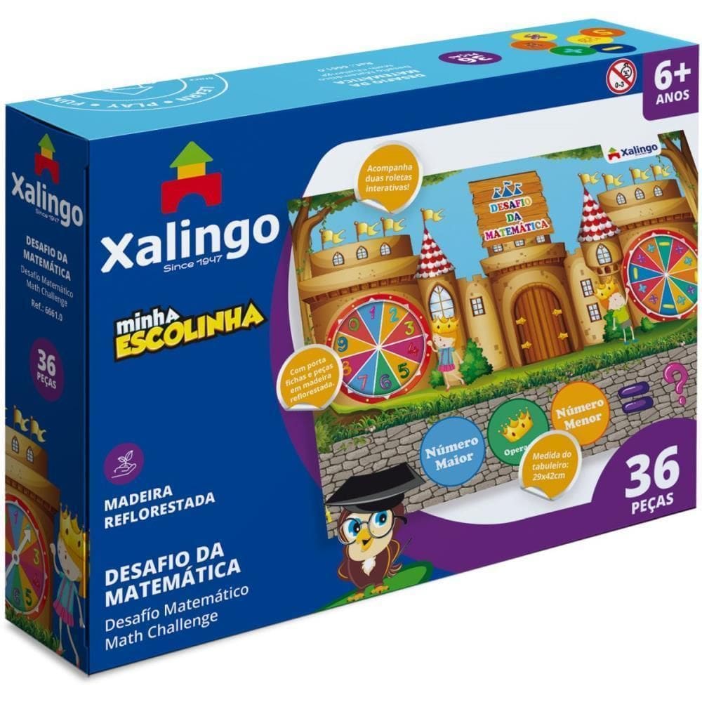 Brinquedo Pedagogico Desafio Da Matematica 36Pcs