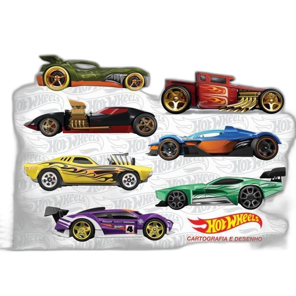 Caderno Desenho Univ Capa Dura Hot Wheels 80Fls.