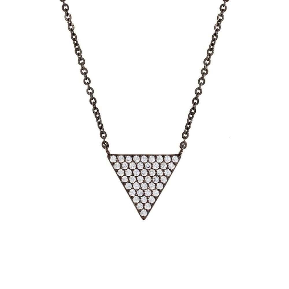 Colar ELEGANT CONFETTI Venice banhado a ouro preto 18k CZ
