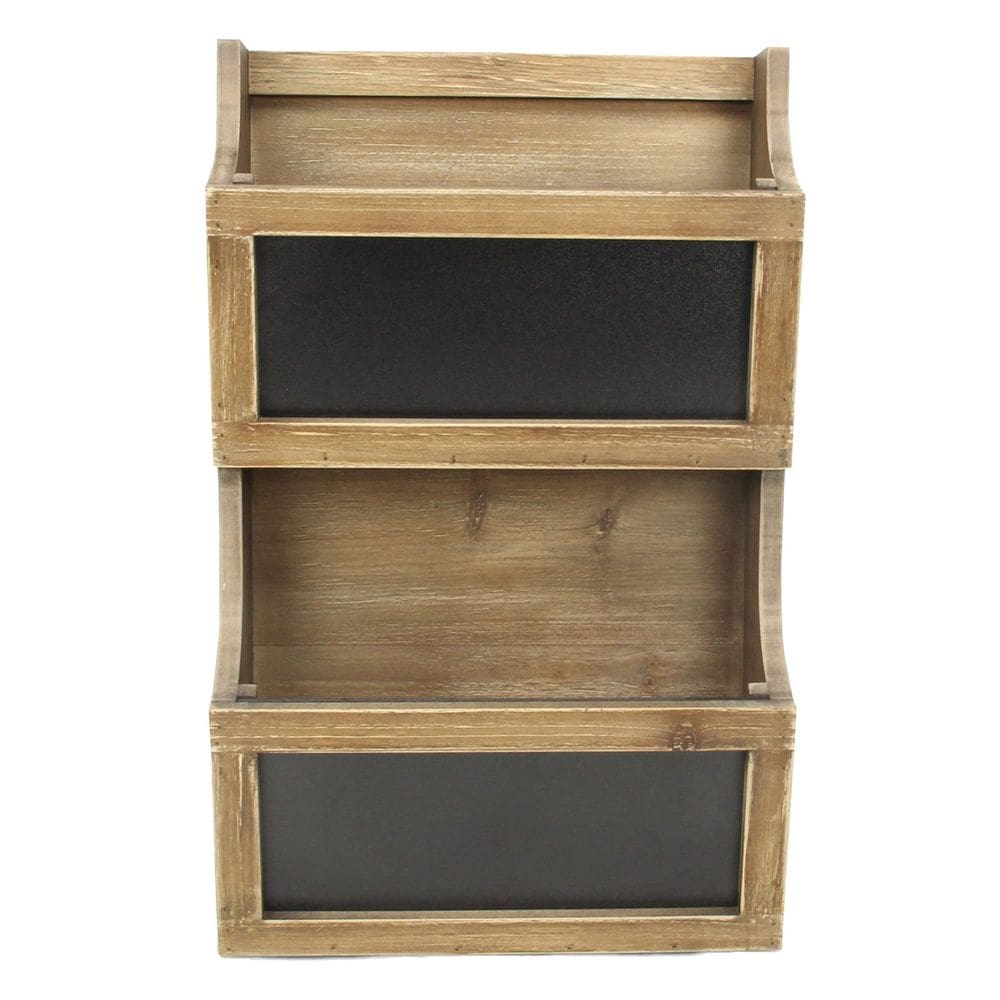 Prateleira: armazenamento de parede de madeira Cheung`s Farmhouse de 2 níveis