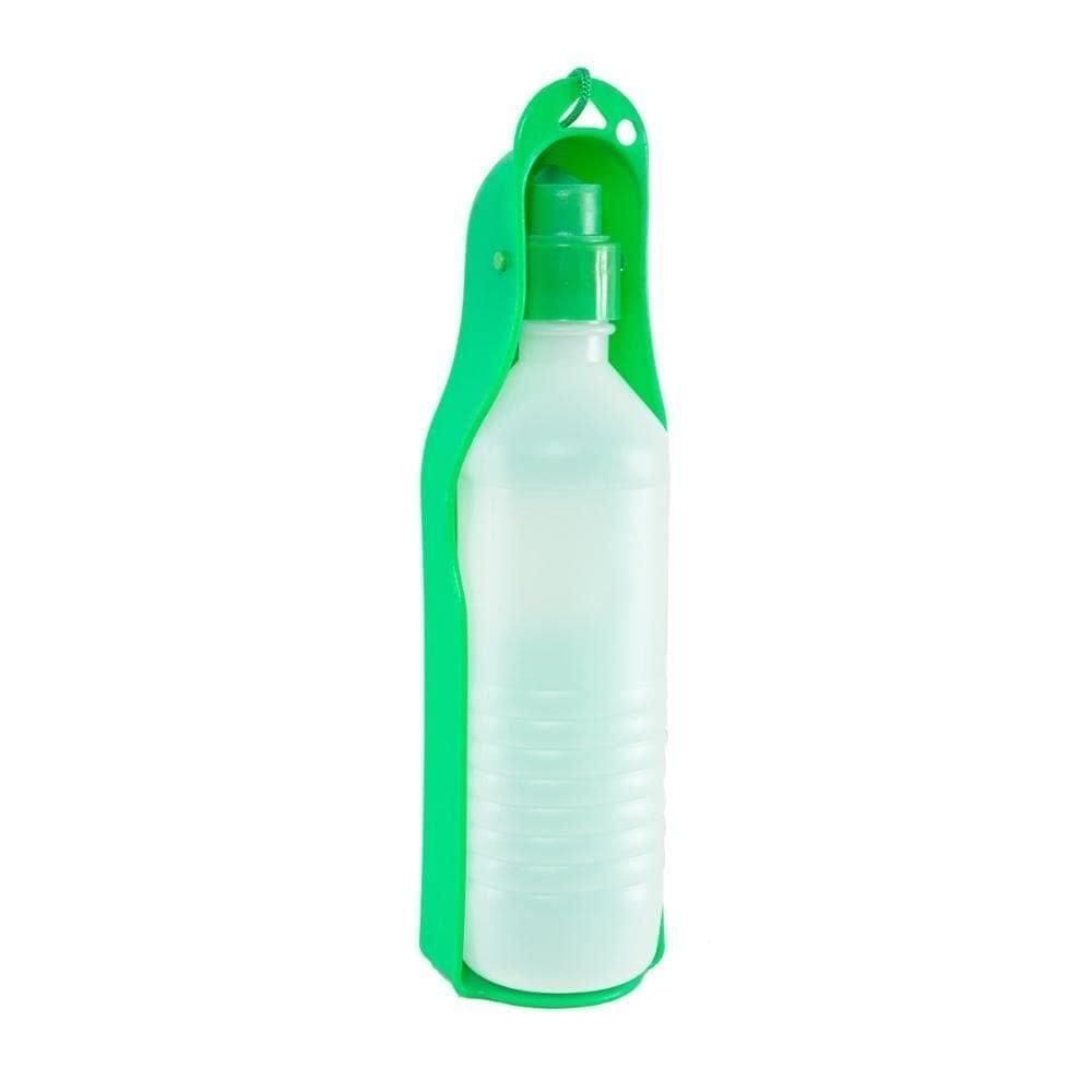 Bebedouro Pet Portátil Garrafa água Cachorro Passeio Viagem Carro 500ml Grande Verde