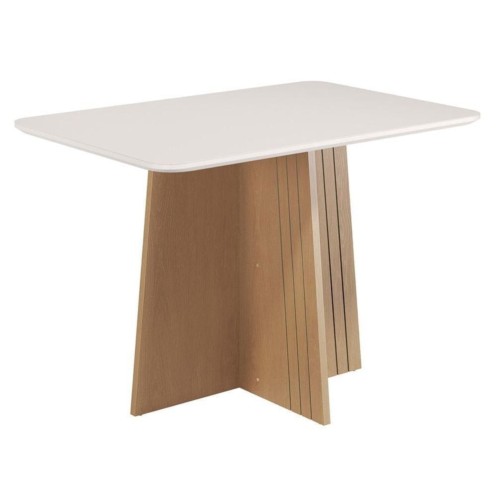 Mesa para Sala de Jantar 120cm X 90cm Isa Mel/Off White
