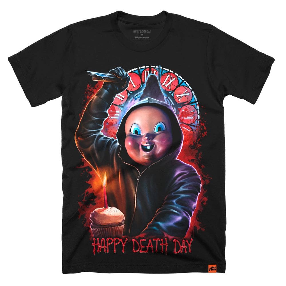Camiseta ROCKINSTONE Happy Death Day, pior aniversário de todos os tempos