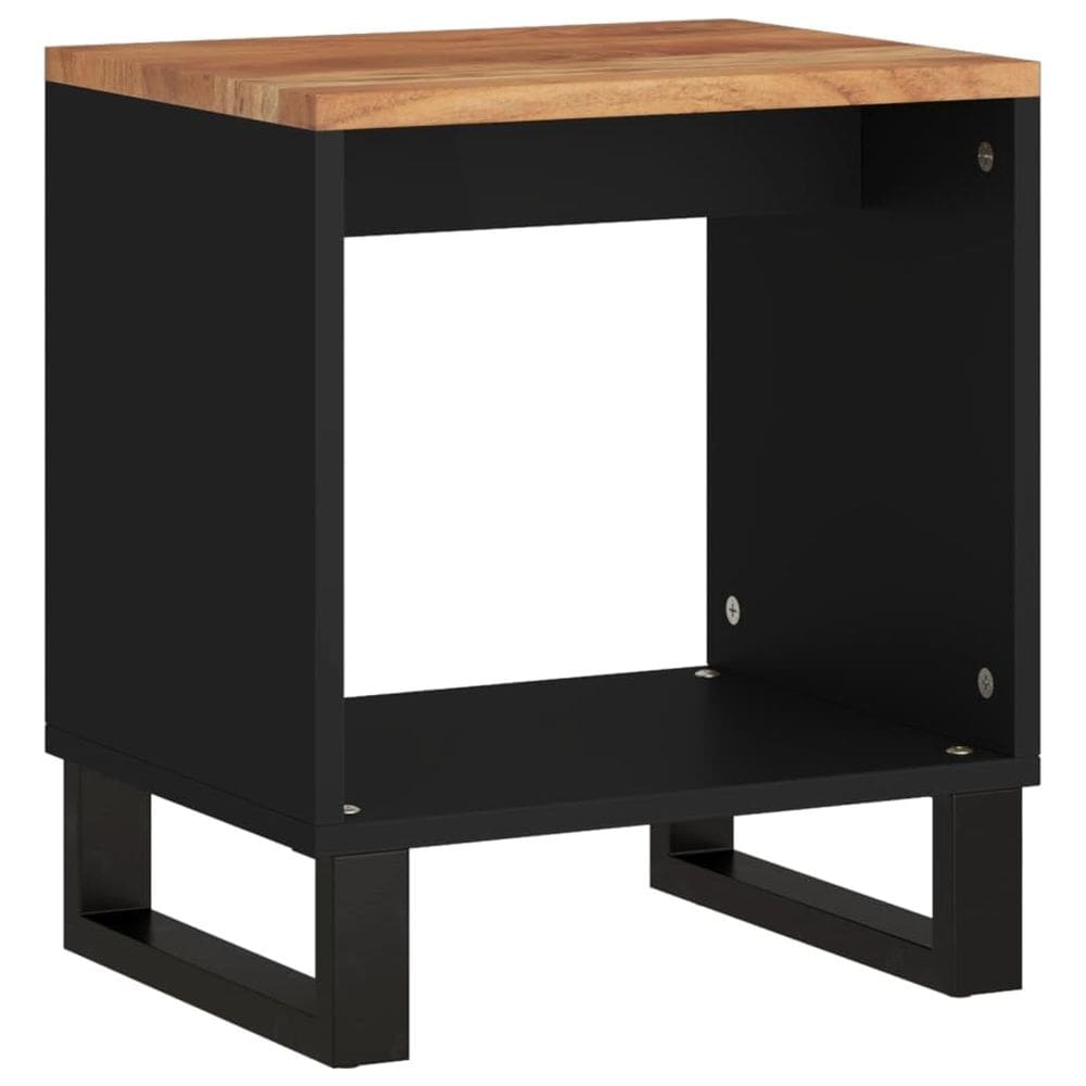 Mesa de café vidaXL em madeira maciça de acácia de estilo industrial