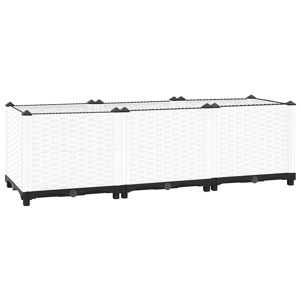 Cama de jardim elevada VidaXL Stylish White 120x40x38cm Polipropileno