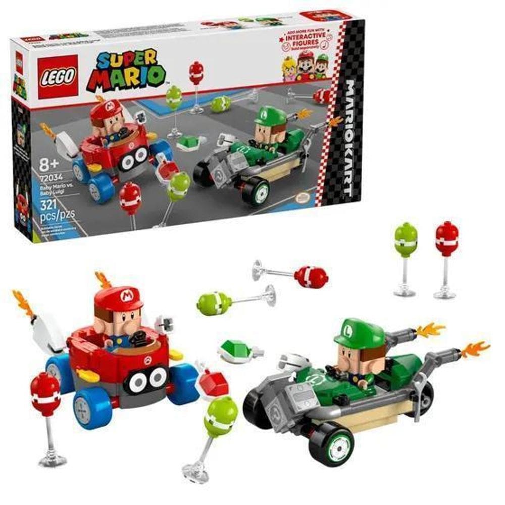 Lego 72034 Super Mario: Mario Kart Baby Mario Vs. Baby Luigi