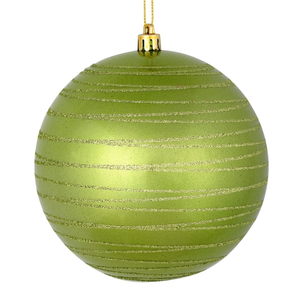 Enfeite de Natal Vickerman Celadon Candy Glitter 15 cm, pacote com 3