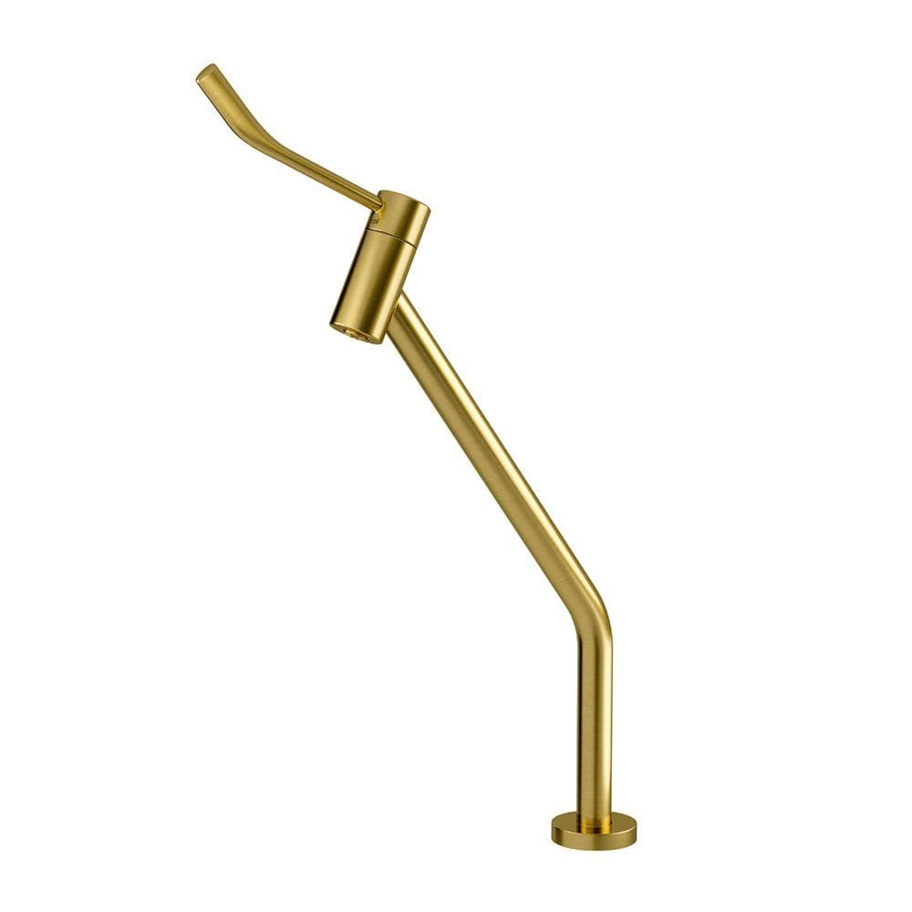 Torneira Docol Nova Benefit 90011921072 com Alavanca de Bancada Ouro Escovado