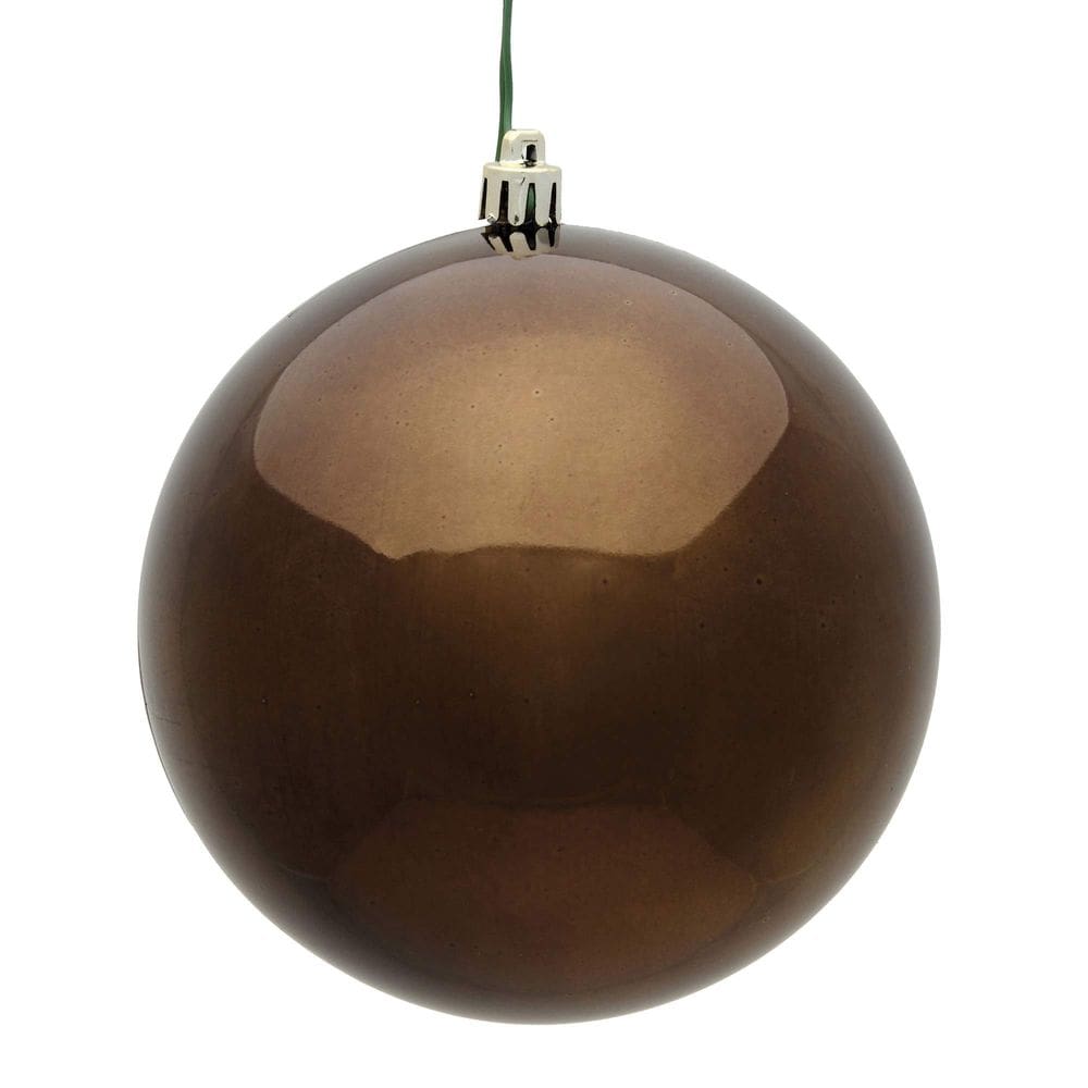 Enfeite de bola Vickerman 7,5 cm Chocolate Shiny 32 unidades