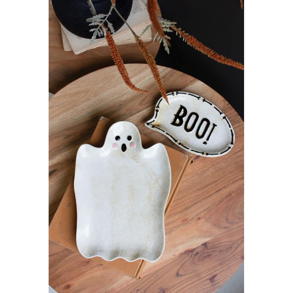 Conjunto de travessas de cerâmica KALALOU Ghost Halloween
