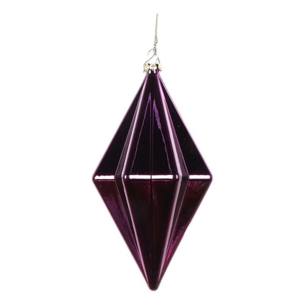 Enfeite de Natal Vickerman Plum Shiny Finial 5,5 cm 4 peças