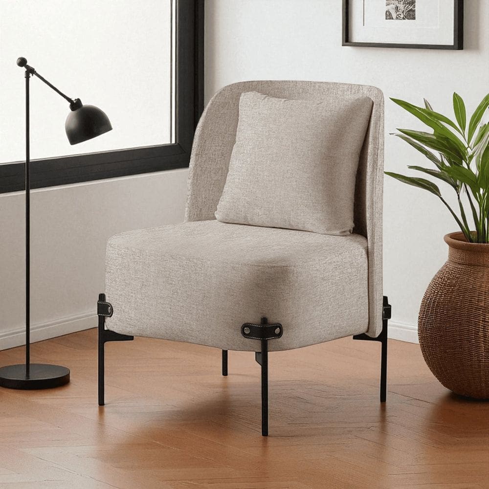 Poltrona para Sala de Estar Madeira Maciça Aurora Luxo Cappuccino