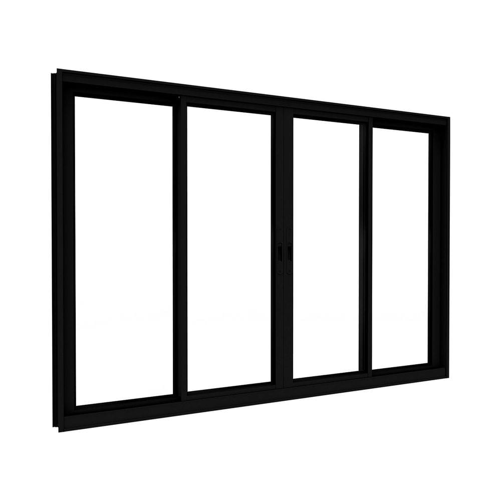 Janela de Alumínio de Correr 2 Folhas Móveis e 2 Folhas Fixas 120x150cm Lucasa Ideale Preto