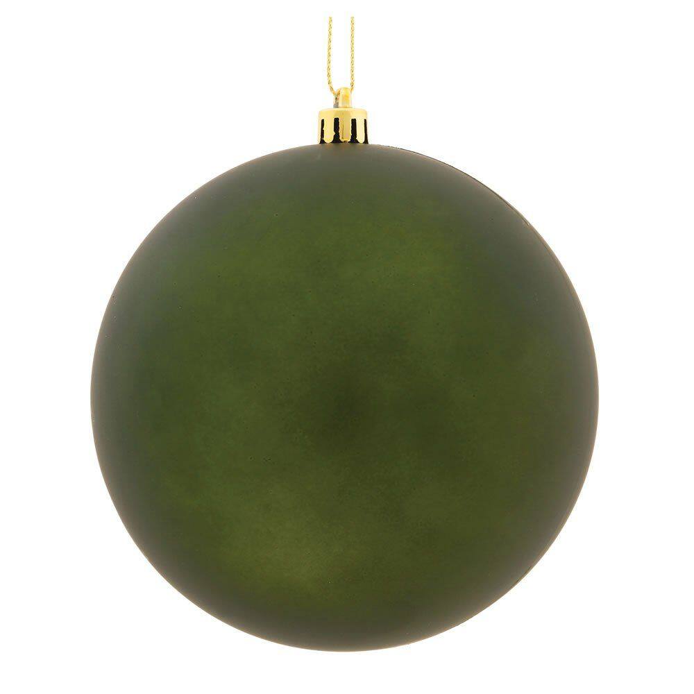 Bola de enfeite de Natal Vickerman, 6 cm, verde musgo, pacote com 24