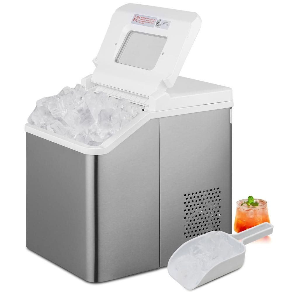 Máquina de fazer gelo de bancada Magshion Compact, autolimpante, 33 libras