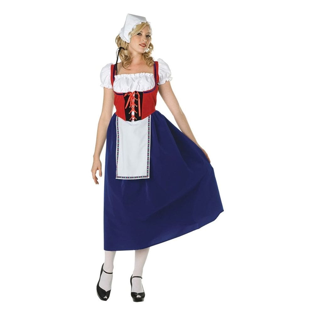 Fantasia para adultos Milk Maiden, fantasia de RG, roupa tradicional