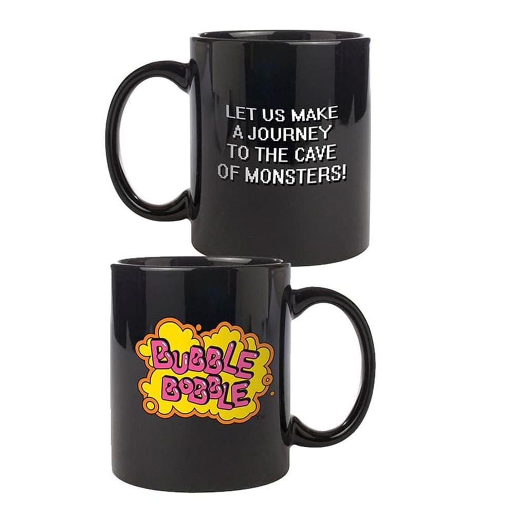 Caneca de café ABYSTYLE Bubble Bobble Logo Cerâmica Preta