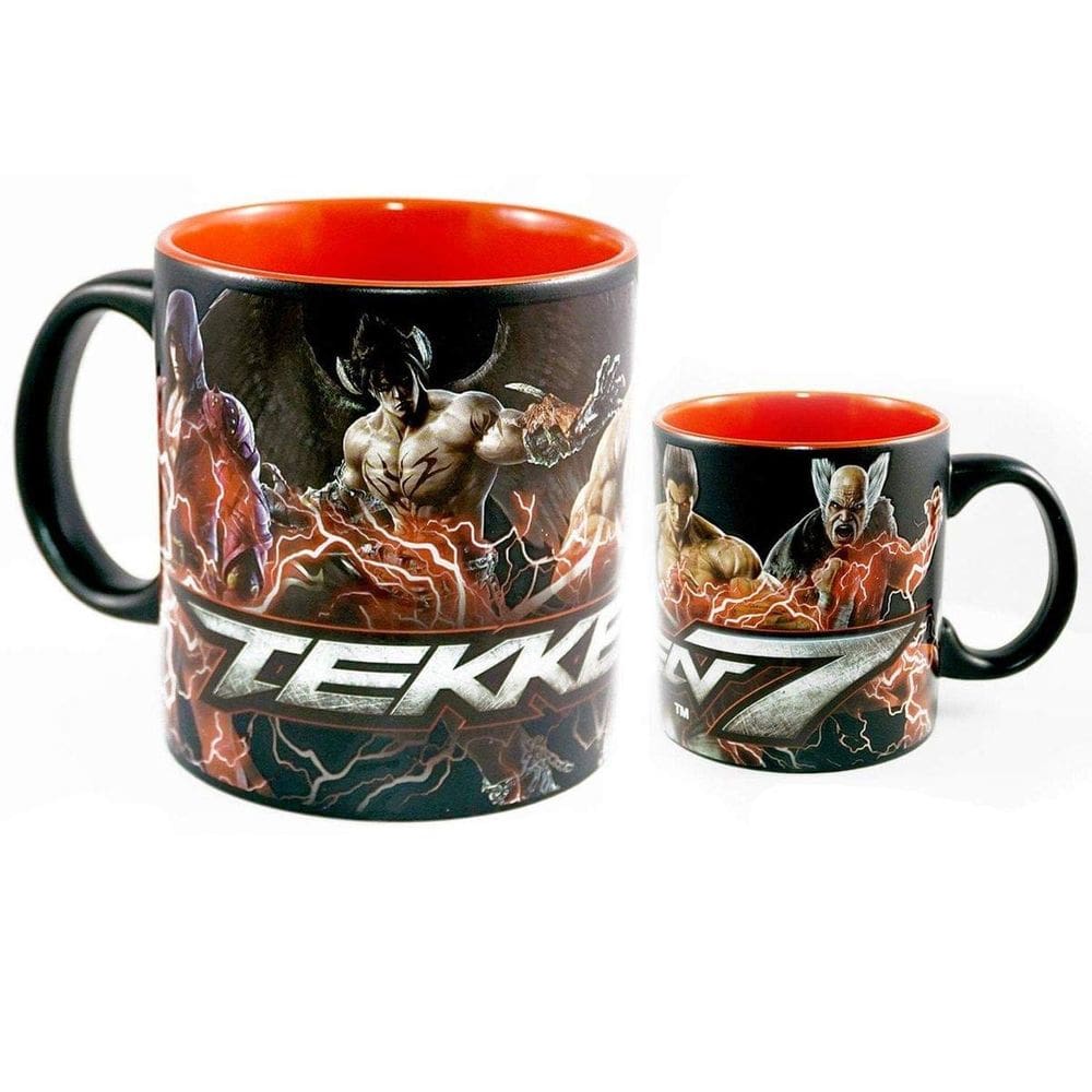 Caneca de café JUST FUNKY Tekken 7 Jin/Kazuya/Heihachi 600mL