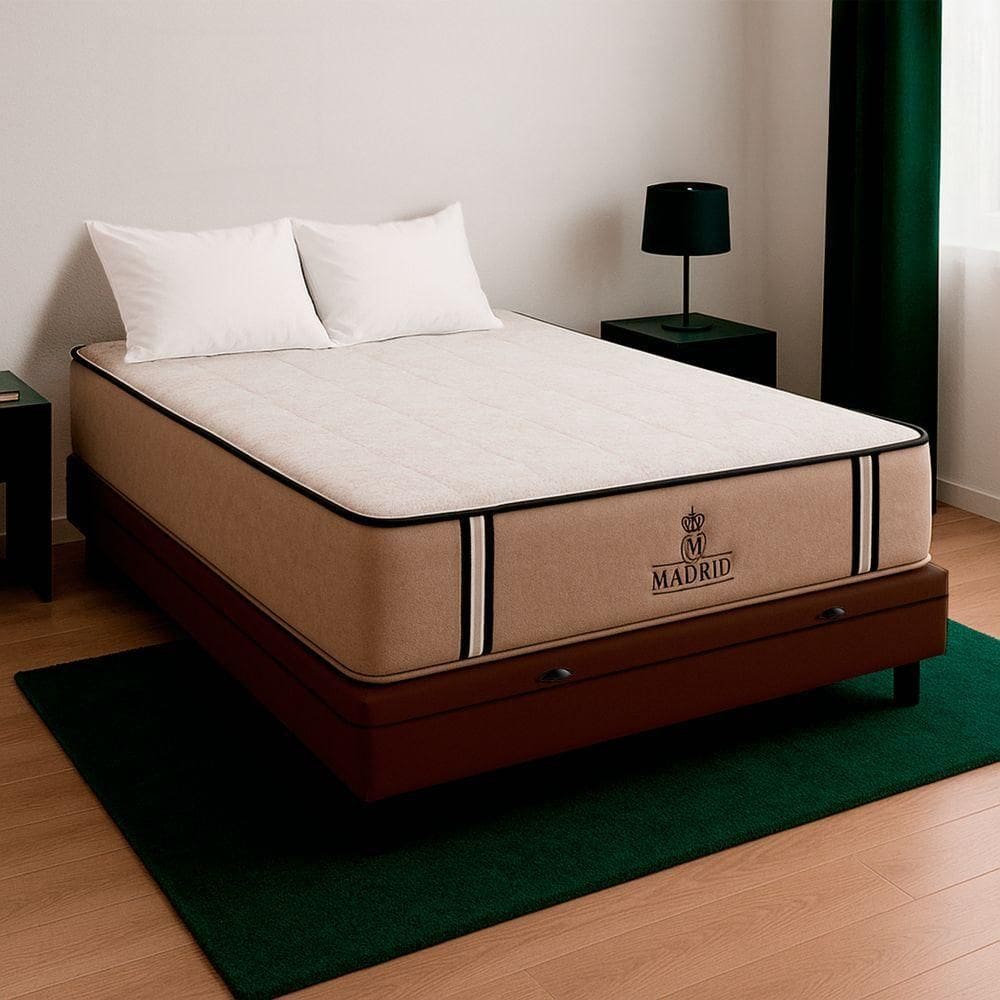 Cama Box Viúvo E Colchão Madrid Molas V-store 128x188x28 Marrom