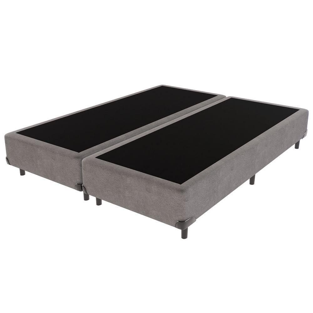 Cama Box King Cinza V-store 193x203x44