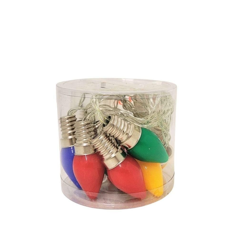 Cordão Iluminado Bulbo Gota Vintage Colorido 10 Lâmpadas Natal 2,3m